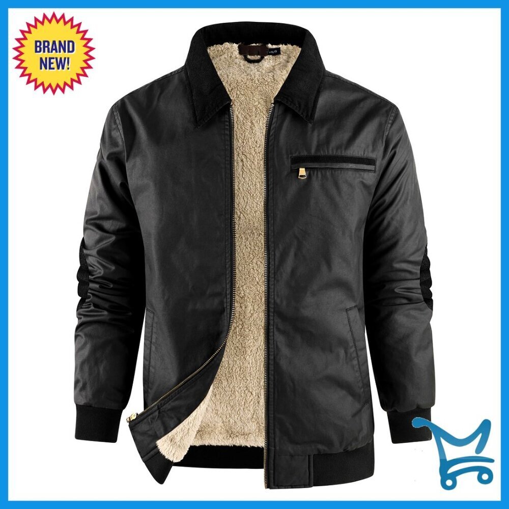 Sherpa Lined Waxed Cotton Detroit Jacket Water Resistant Winter Coat